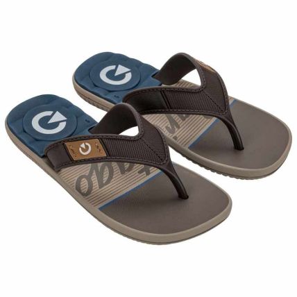 Chinelo Infantil Cartago Dakar - 10808 - Bege/marrom/azul - Atacado