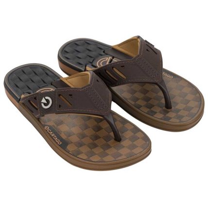 Chinelo Infantil Cartago Dallas Ii - 12697 - Marrom/preto/castor - Atacado