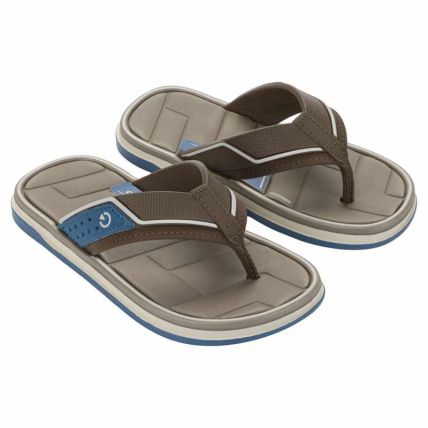Chinelo Infantil Cartago Malaga Sport Iii - 12685 - Bege/marrom/azul - Atacado