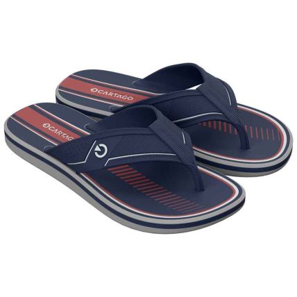 Chinelo Infantil Cartago Palermo Ii - 12774 - Cinza/azul/vermelho - Atacado