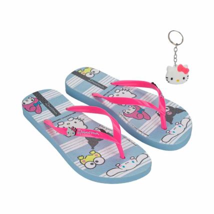 Chinelo Infantil Ipanema Hello Kitty Hype - 27545 - Azul/rosa/branco - Atacado