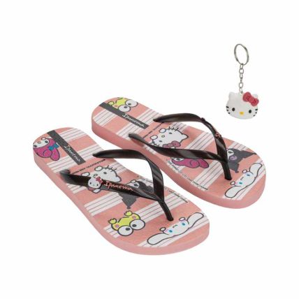 Chinelo Infantil Ipanema Hello Kitty Hype - 27545 - Rosa/preto/branco - Atacado