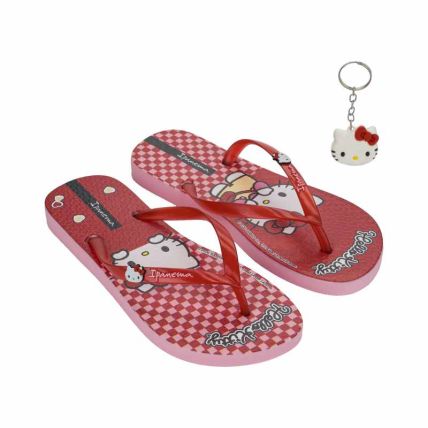 Chinelo Infantil Ipanema Hello Kitty Hype - 27545 - Rosa/vermelho/branco - Atacado