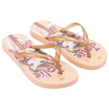 Chinelo Infantil Ipanema Jolie Amores - 27307 - Bege/bronze Glitter - Atacado