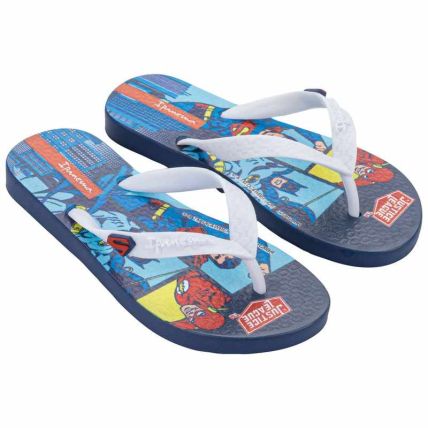 Chinelo Infantil Ipanema Liga Da Justiça - 27484 - Azul/branco/vermelho - Atacado
