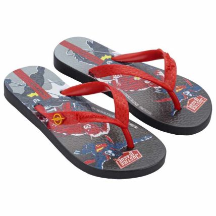 Chinelo Infantil Ipanema Liga Da Justiça - 27484 - Preto/vermelho - Atacado