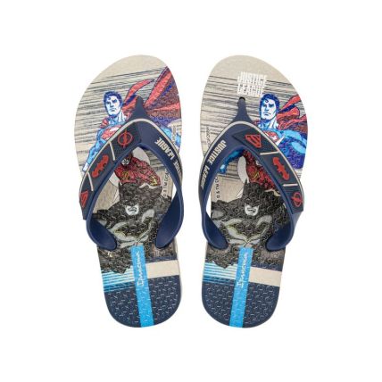 Chinelo Infantil Ipanema Liga Da Justiça Adventure - 27679 - Bege/azul Marinho - Atacado