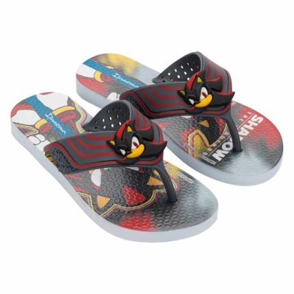 Chinelo Infantil Ipanema Sonic Runner - 27527 - Branco/cinza/vermelho - Atacado