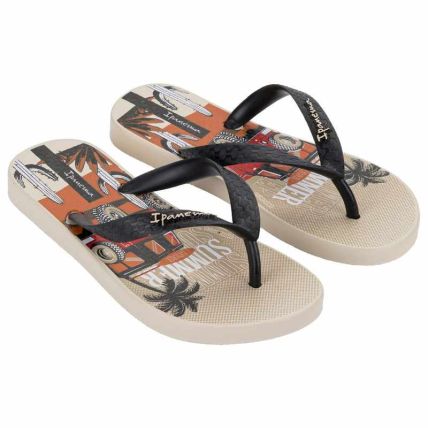 Chinelo Infantil Ipanema Temas - 25479 - Bege/preto/laranja - Atacado