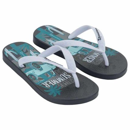 Chinelo Infantil Ipanema Temas - 25479 - Cinza/branco/azul - Atacado