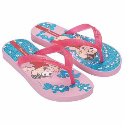 Chinelo Infantil Ipanema Turma Da Monica - 26790 - Rosa/rosa Happy - Atacado