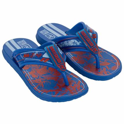 Chinelo Infantil Liga Da Justiça Intense Super Flop - 23439 - Azul/azul/vermelho - Atacado