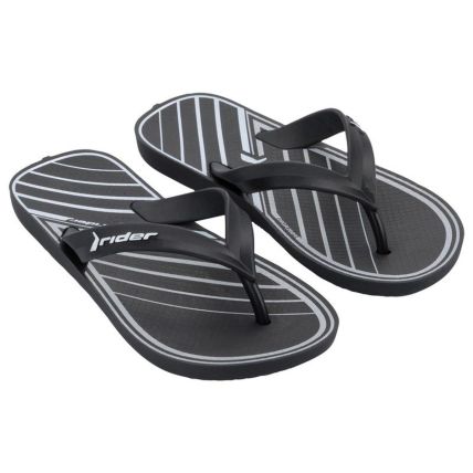 Chinelo Infantil Rider Feel - 12372 - Preto/cinza/branco - Atacado