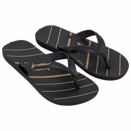 Chinelo Infantil Rider Feel - 12372 - Preto/preto/bege - Atacado