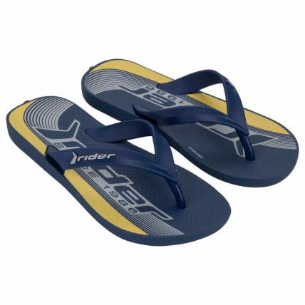 Chinelo Infantil Rider Feel Urban - 12342 - Azul/cinza/amarelo - Atacado