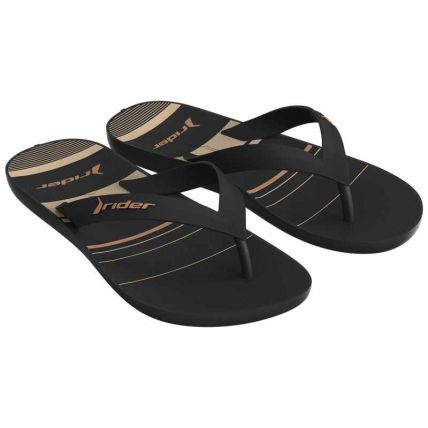 Chinelo Infantil Rider Feel Urban - 12342 - Preto/preto/bege - Atacado