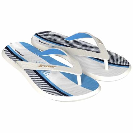 Chinelo Infantil Rider R1 Naçôes - 12732 - Branco/azul - Atacado