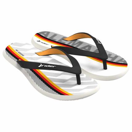 Chinelo Infantil Rider R1 Naçôes - 12732 - Branco/preto/amarelo - Atacado