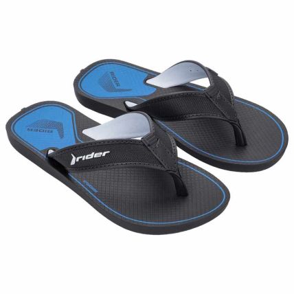 Chinelo Infantil Rider Sense - 12702 - Preto/preto/azul - Atacado