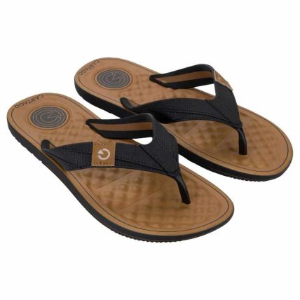 Chinelo Masculino Cartago Arizona - 12212 - Castor/preto - Atacado