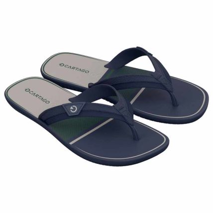 Chinelo Masculino Cartago Atlanta Ii - 12432 - Azul/bege/verde - Atacado