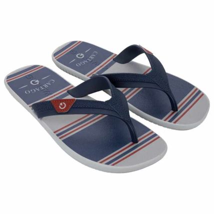 Chinelo Masculino Cartago Atlanta Ii - 12432 - Cinza Claro/azul/vermelho - Atacado