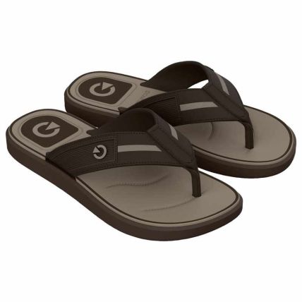 Chinelo Masculino Cartago Belgrado - 12612 - Marrom/marrom/bege - Atacado