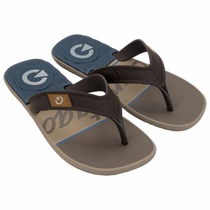 Chinelo Masculino Cartago Dakar - 10738 - Bege/marrom/azul - Atacado