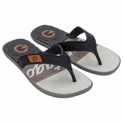 Chinelo Masculino Cartago Dakar - 10738 - Cinza/preto/bege - Atacado