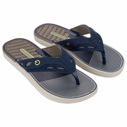 Chinelo Masculino Cartago Dallas - 12158 - Bege/azul/marrom - Atacado
