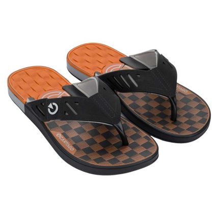 Chinelo Masculino Cartago Dallas Ii - 12698 - Preto/cinza/laranja - Atacado