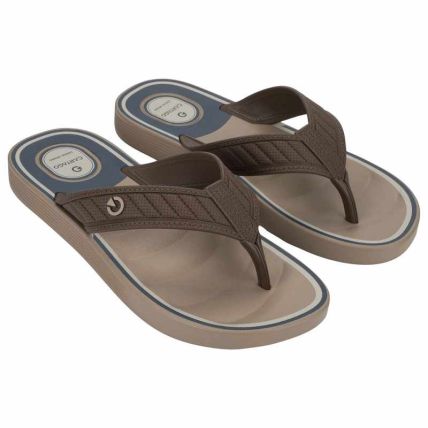 Chinelo Masculino Cartago Durban - 12640 - Bege/marrom/azul - Atacado
