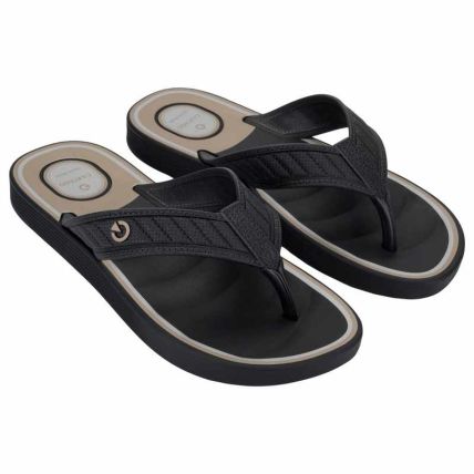 Chinelo Masculino Cartago Durban - 12640 - Preto/bege/cinza - Atacado
