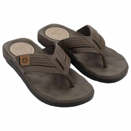 Chinelo Masculino Cartago Egeu V - 12667 - Marrom/bege - Atacado