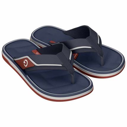 Chinelo Masculino Cartago Malaga Sport Iii - 12639 - Cinza/azul/vermelho - Atacado