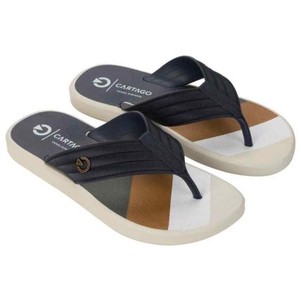 Chinelo Masculino Cartago Montreal - 11729 - Bege/azul/verde - Atacado