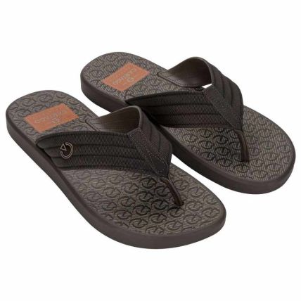 Chinelo Masculino Cartago Montreal - 11729 - Marrom/marrom/laranja - Atacado