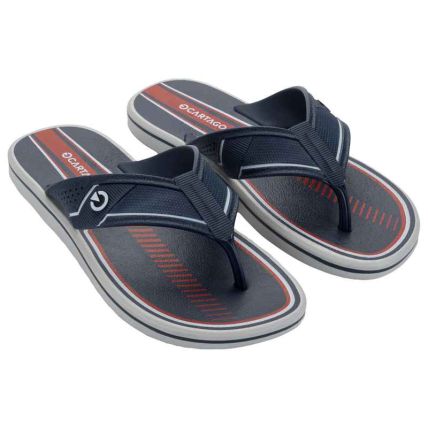 Chinelo Masculino Cartago Palermo Iv - 12773 - Cinza/azul/vermelho - Atacado