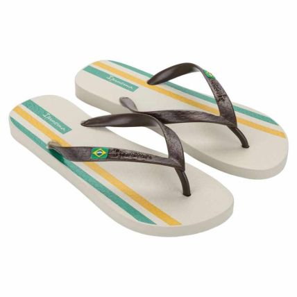 Chinelo Masculino Ipanema Brasil Light - 27453 - Bege/preto/amarelo - Atacado