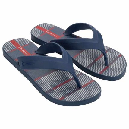 Chinelo Masculino Ipanema Prime - 27525 - Azul/cinza/vermelho - Atacado