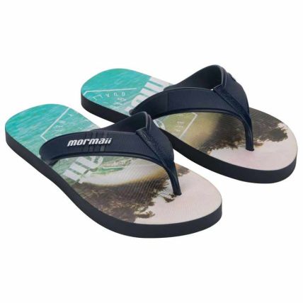 Chinelo Masculino Mormaii Tropical Graphics - 10591 - Preto/azul/verde - Atacado