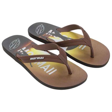 Chinelo Masculino Mormaii Tropical Pro Iii - 12743 - Marrom/branco/amarelo - Atacado