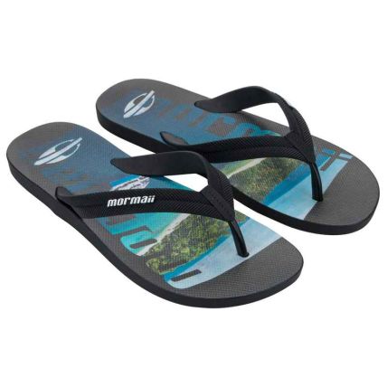 Chinelo Masculino Mormaii Tropical Pro Iii - 12743 - Preto/branco/azul - Atacado