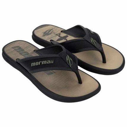 Chinelo Masculino Mormaii Wave Iii - 12565 - Preto/bege/verde - Atacado