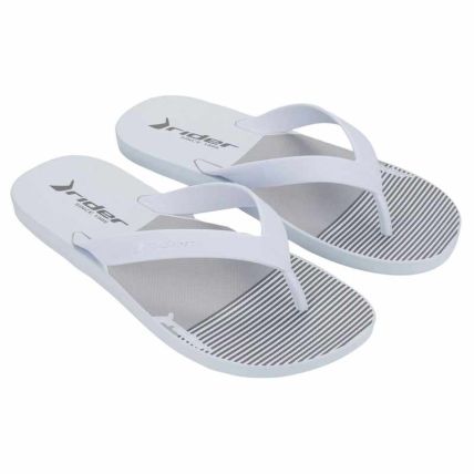 Chinelo Masculino Rider Core Graphics - 12675 - Branco/branco/cinza - Atacado