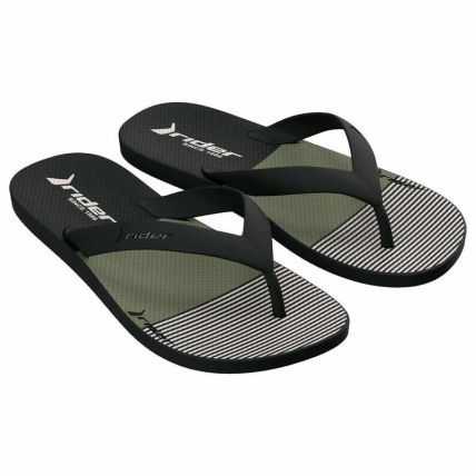 Chinelo Masculino Rider Core Graphics - 12675 - Preto/preto/verde - Atacado