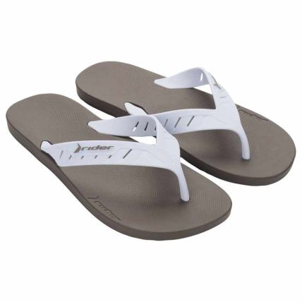 Chinelo Masculino Rider Core Up - 12652 - Marrom/branco - Atacado