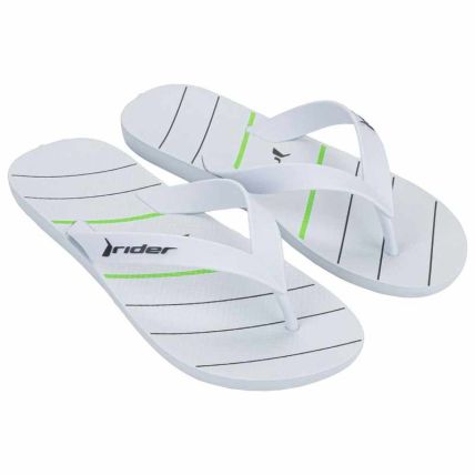 Chinelo Masculino Rider Feel - 12303 - Branco/branco/preto - Atacado