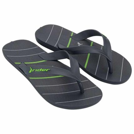 Chinelo Masculino Rider Feel - 12303 - Cinza/cinza/verde - Atacado