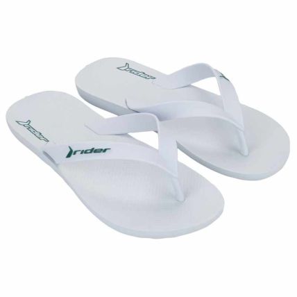 Chinelo Masculino Rider Feel Light - 12519 - Branco/branco/verde - Atacado